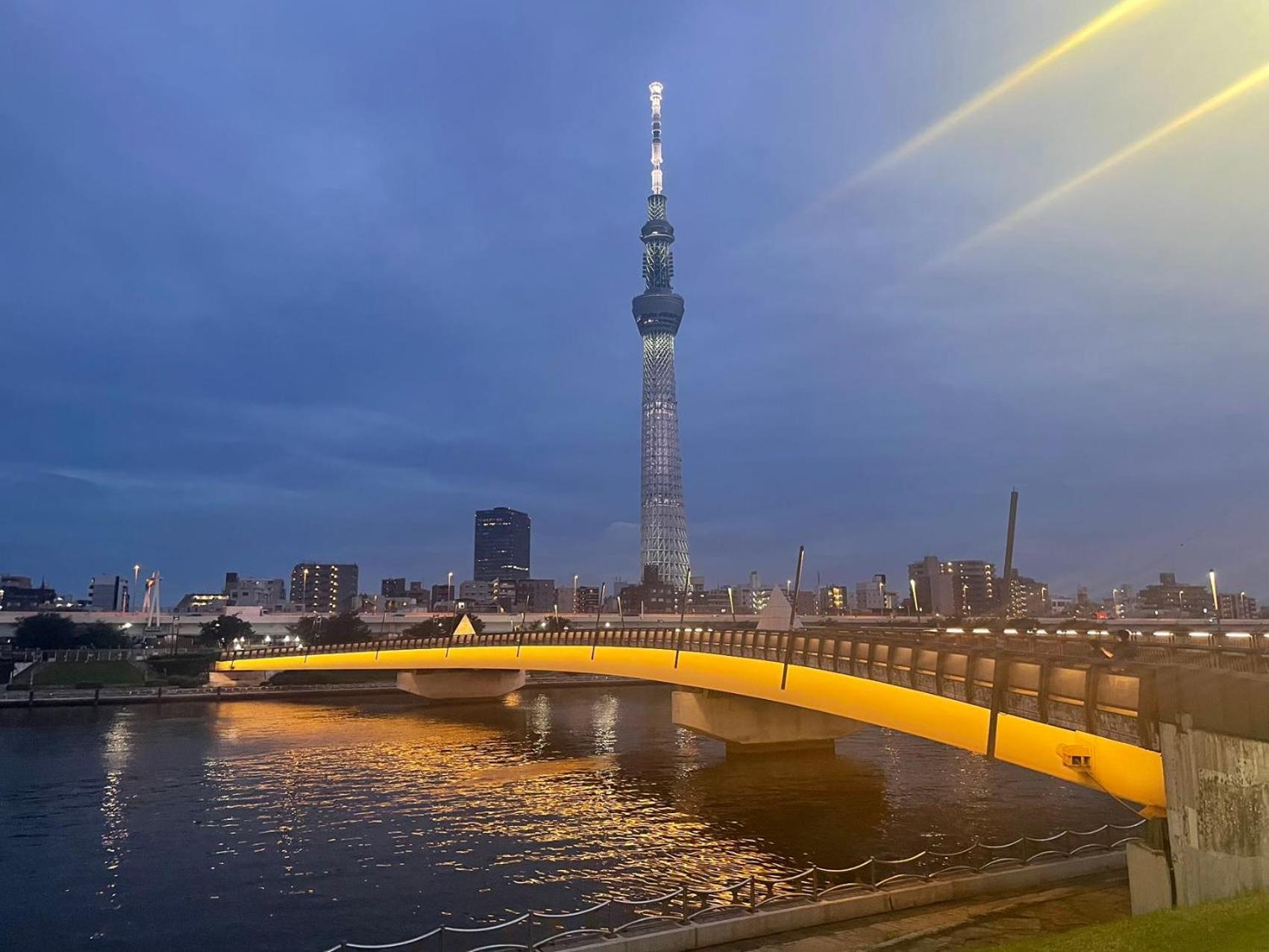 Calum Asakusa Imado Tokyoカルム浅草今戸ツインルーム新築民泊東京浅草隅田川今戸神社近くスカイツリー見えるコンビニコインランドリー近くある浅草駅まで徒歩圏内アクセス便利成田空港羽田空港銀座渋谷東京駅直通 מראה חיצוני תמונה